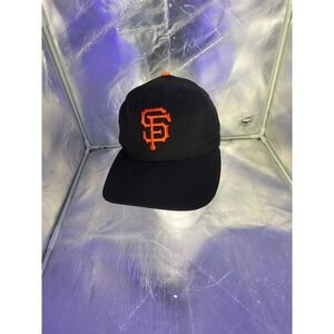 San Francisco Giants Snapback Hat Black Orange SF Logo Baseball Cap Adjustable